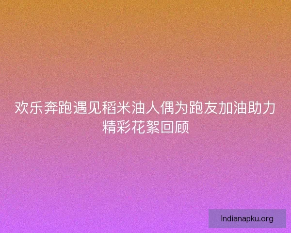 欢乐奔跑遇见稻米油人偶为跑友加油助力精彩花絮回顾