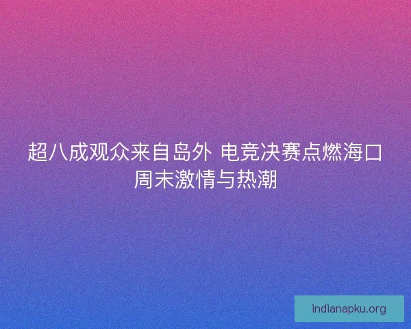 超八成观众来自岛外 电竞决赛点燃海口周末激情与热潮 超八成观众来自岛外 电竞决赛点燃海口周末激情与热潮